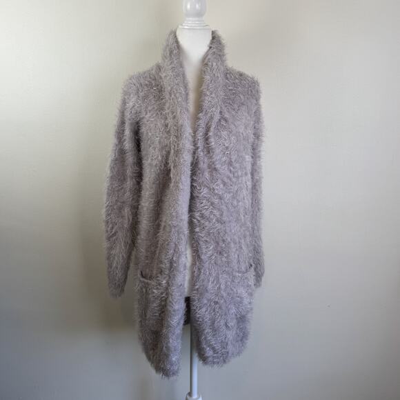 $269 For Love And Lemons XS Fuzzy Blizzard Sweater Cardigan Duster Purple - Picture 5 of 11